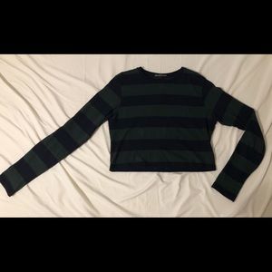 Brandy Melville Striped Cropped Long Sleeve:)